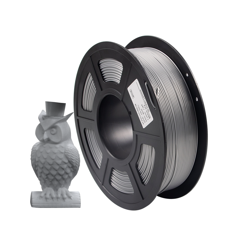 MINGDA Silver Color PLA Filament, 1.75mm for 3D Printer, 1kg(2.2lbs), Silver
