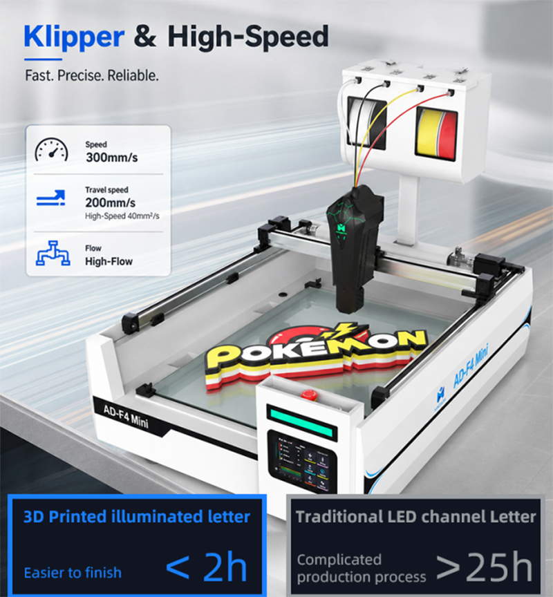 AD-F4 Mini 3D Sign Printer